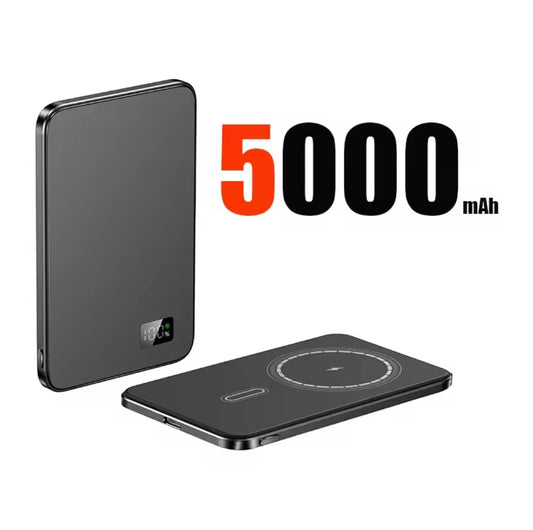 Black - Magnetic Power Bank (5000mAh) - JustZPower