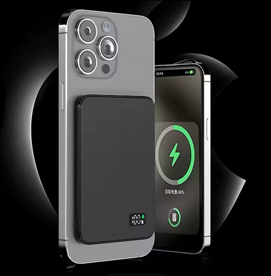 Black - Magnetic Power Bank (5000mAh) - JustZPower