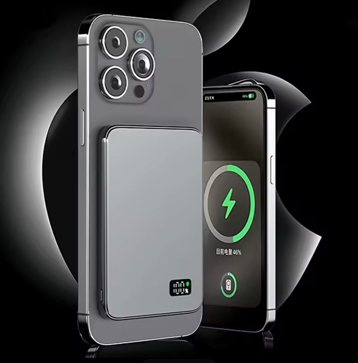 Grey - Magnetic Power Bank (5000mAh) - JustZPower