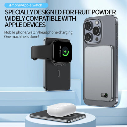 Grey - Magnetic Power Bank (5000mAh) - JustZPower