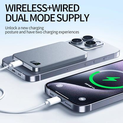 Grey - Magnetic Power Bank (5000mAh) - JustZPower